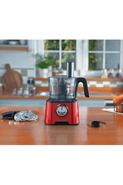 Karaca محضر الطعام Mastermaid Power Essential باللون الأحمر