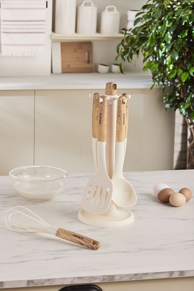 Karaca Melly 6 Piece Serving Set - With Stand