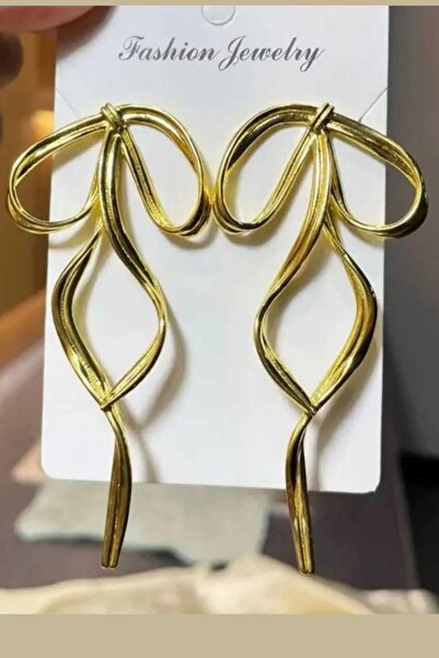 Diloshtrend Design 2 Adet Fiyonk Küpe ( 5 CM)