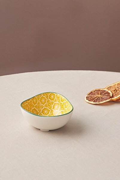 Karaca Floral Sarı Triangle Çerezlik 10 Cm