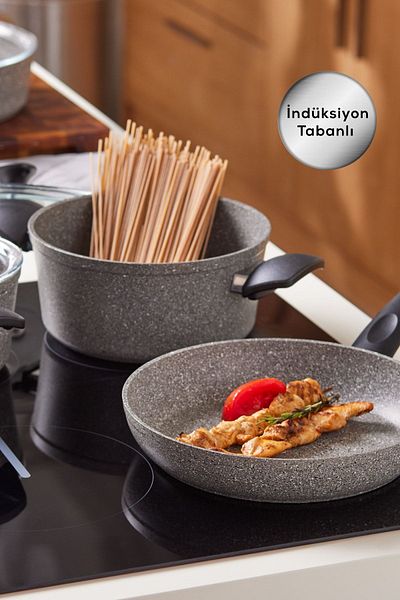 Karaca Biogranit Gray New 7 Piece Cookware Set