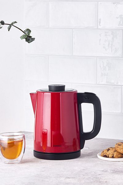 Karaca Tea Break Red Inox Steel Kettle & Tea Maker