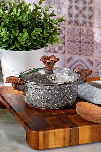 Karaca Dark Silver Biogranite Mini Pot 12 Cm