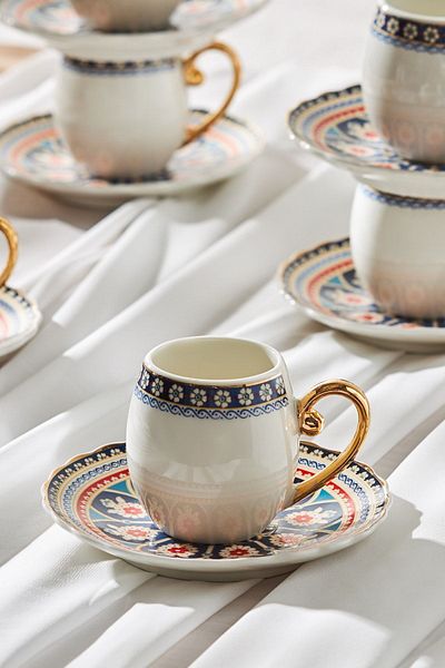 Karaca Söğüt Set of 6 Coffee Cups 90 ml