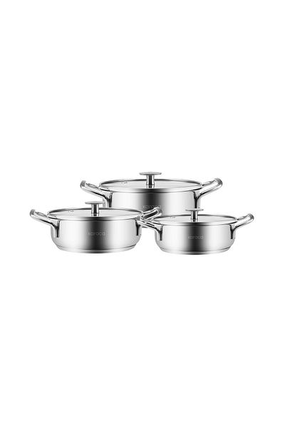 Karaca Alaz Induction Based 6 Piece Steel Pan Set