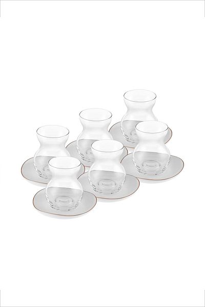Karaca Middle Glass Tea Set for 6 People