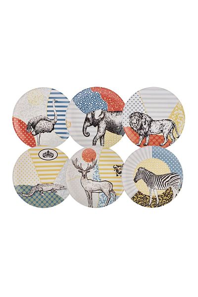 Karaca Animal Seramik Cake Dessert Set for 6 People 21 Cm