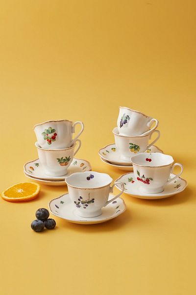 Karaca Nostalji 6-Person Coffee Cup Set 80 ml