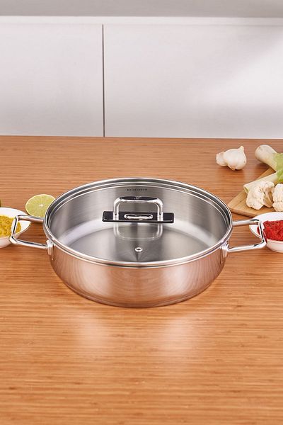 Karaca Grace Induction Based Steel Pot 26 Cm 3.4 Liter
