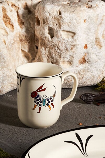 Karaca Paye Seljuk Series Goat Porcelain Mug 340 ml