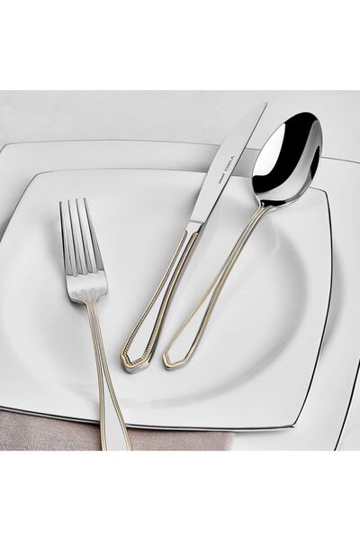Karaca 84 Parça 12 Kişilik Elgn Kutulu Madrid Gold Çatal Kaşık Bıçak Takımı