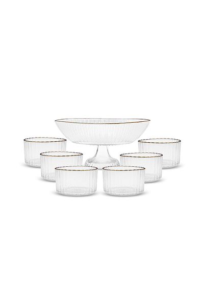 Karaca Andre 7 Piece Glass Treat Serving Set