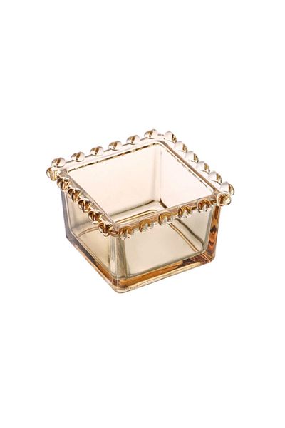 Karaca Glory Glass Amber Snack Bowl 8 cm