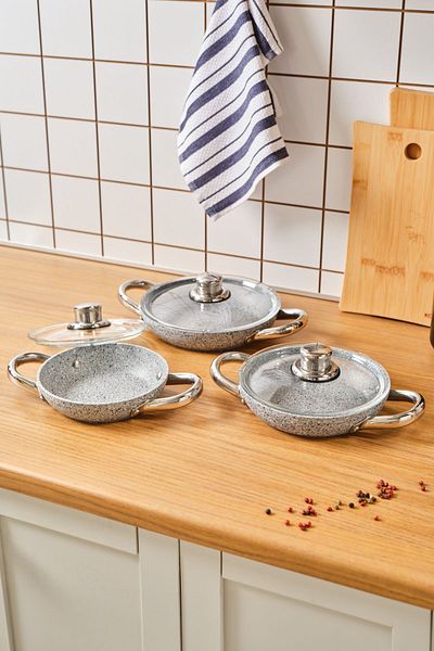 Karaca Biogranit Nare - 6 Piece Blue Sahan Set
