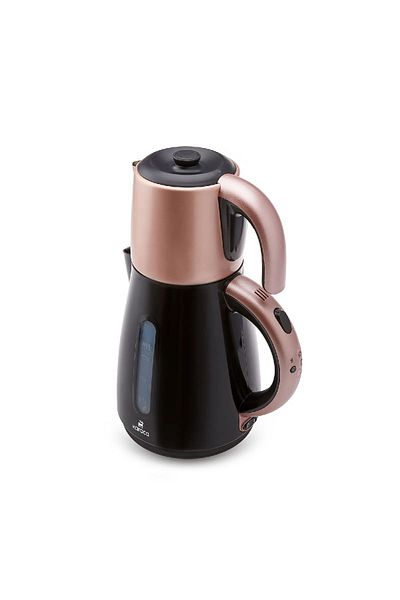 Karaca Daystar 2 In 1 Tea Maker And Kettle Kettle Rosegold With Steel Teapot