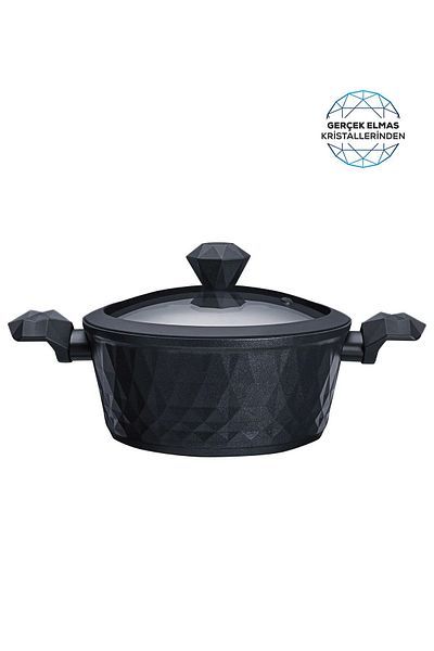 Karaca Biodiamond Antibacterial Handle Induction Based Pot 24 Cm 3.9 Lt
