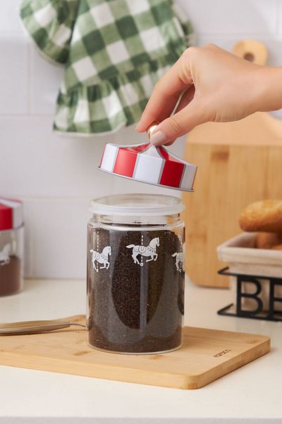 Karaca 980 ml Carnival Glass Storage Container