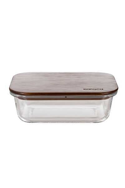 Karaca Karya Acacia Glass Storage Container with Wooden Lid 950 ml