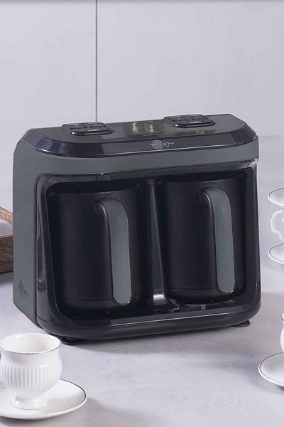Karaca Space Gray Memory Cup Duet Double Turkish Coffee Machine