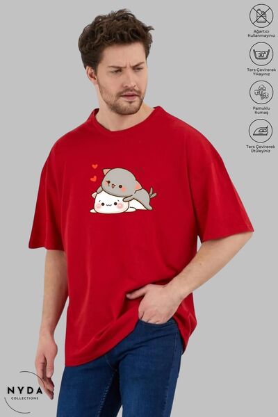 Nyda Collections Unisex pamučna majica sa okruglim izrezom - Bubu Dudu sa oti...