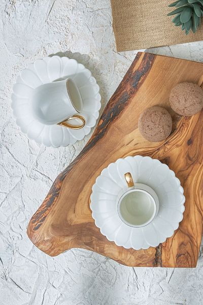 Karaca Daisy Coffee Cup Set for 2 People
