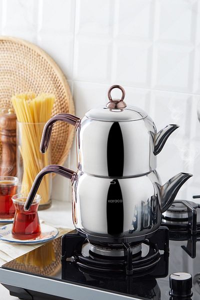 Karaca Rosegold Urban Midi Teapot Set - Induction Base