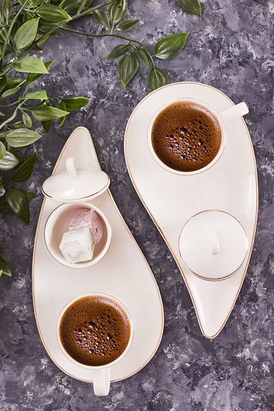 Karaca Leaf 2-Person Coffee Cup Set 70 ml