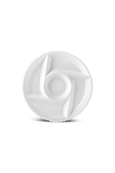 Karaca Carmen Perla 27 Cm Round Presentation Plate - 5 Compartments