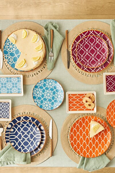 Karaca Marrakech Porselen 18 Parça 6 Kişilik Kahvaltı Servis Takımı