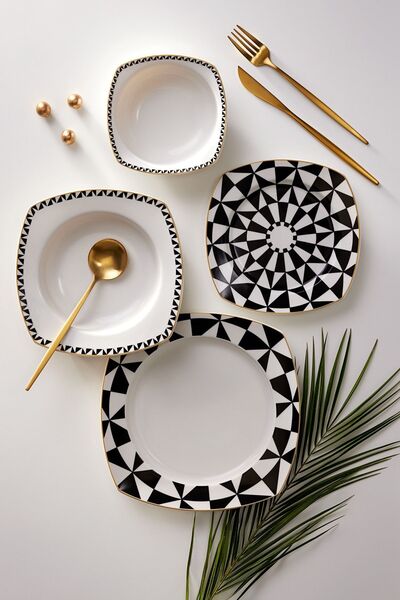 Karaca Triad 24 Parça 6 Kişilik Porselen Yemek Takımı