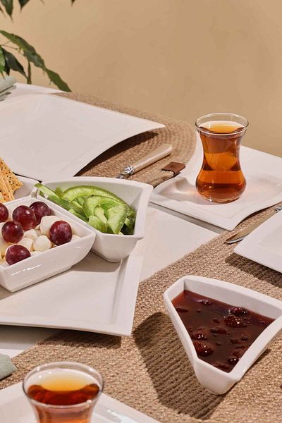 Karaca Janna Porcelain 24 Pieces Breakfast Set for 6 People