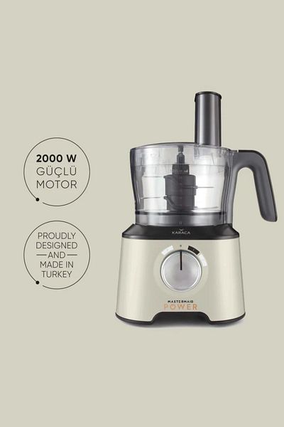 Karaca Mastermaid Power Essential Soft Cream Food Processor, Blender Set 2000w
