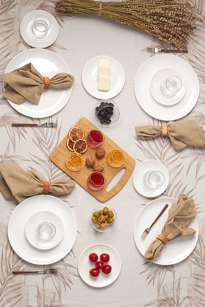 Karaca Darcy White 26 Piece Breakfast/Serving Set for 6 Persons