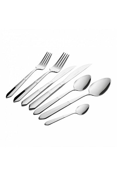 Karaca Diamond Elegance 316 Steel 84 Piece Fork Spoon Knife Set for 12 Persons