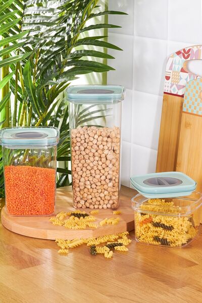 Karaca Vendi 3 Piece Vacuum Storage Container with Lid