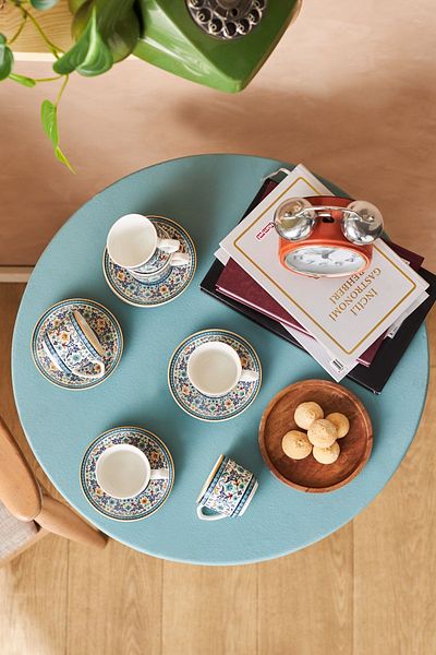 Karaca Beylerbeyi Kaffeetassen-Set für 6 Personen, 80 ml