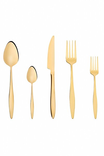 Karaca Ilıca Gold - 30-Piece Fork, Spoon and Knife Set for 6 People