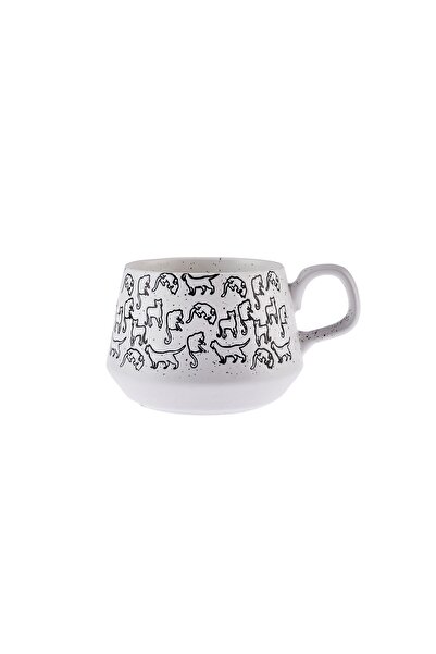 Karaca Cat White Mug 450 ml