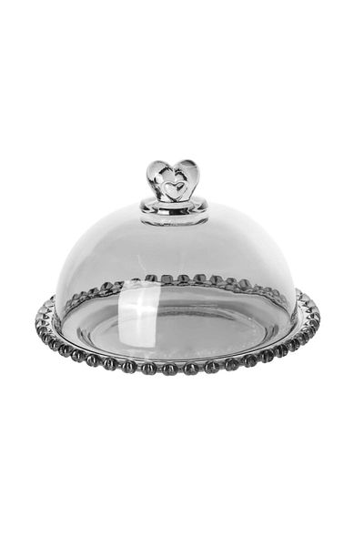 Karaca Glory Anthracite Cake Jar 19 cm