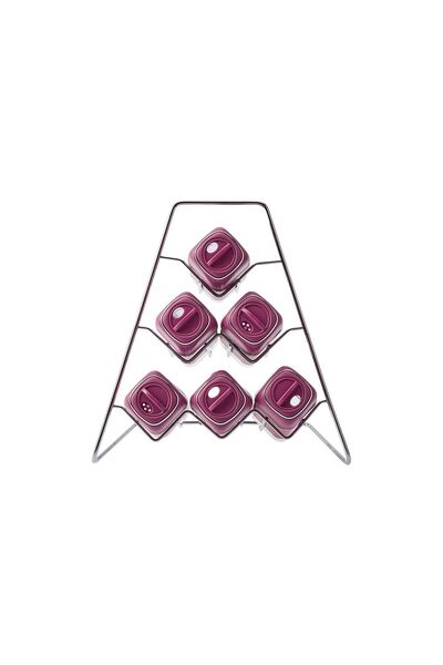Karaca Horizon 7 Piece Triangle Stand Glass Spice Set