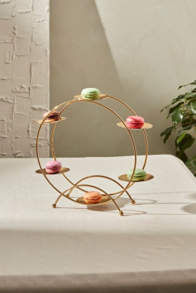 Karaca Nathalie İkram Standı 30x30x25 cm Gold