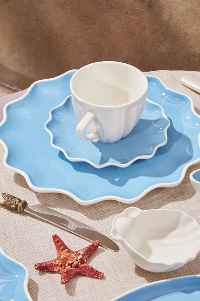 Karaca Forever Bone Marino Porcelain 28 Pieces Breakfast Set for 6 People