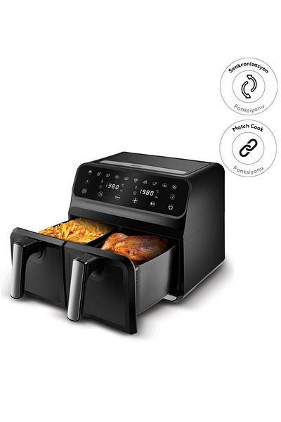 Karaca Multifry Xxxl 4+4 Liter Digital Twin Zweikammer-Airfryer