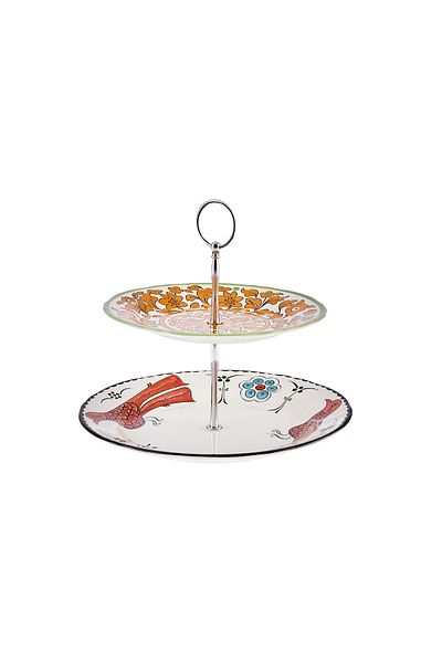 Karaca Seljuk Series Yellow Porcelain - 17 cm Cookie Holder