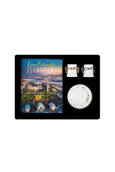 Karaca Saffet Emre Tonguç 2 Person Coffee Cup Set in My Wings Gold 60 ml