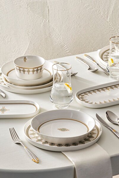 Karaca Streamline Dorothy 59 Parça 12 Kişilik New Bone Yemek Takımı