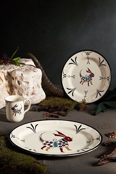 Karaca Paye Seljuk Series Goat Porcelain Mug 340 ml