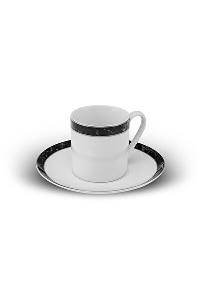 Karaca Checkered Single Porcelain Coffee Cup Set 90 ml