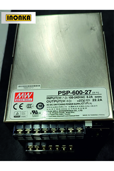 Meanwell 22.5V-32.5V 22.2AMPER GÜÇ KAYNAĞI /PSP-600-27 2. EL