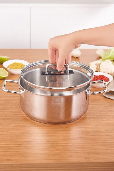 Karaca Grace Induction Base Steel Pot 22 cm 3.8 Liter
